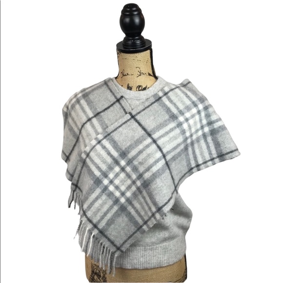 Edinburgh Accessories - Edinburgh 100% Soft Cashmere Scarf Gray Plaid